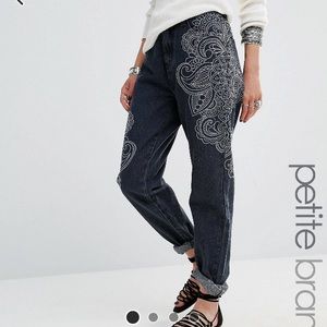 Glamorous petite paisley printed jeans